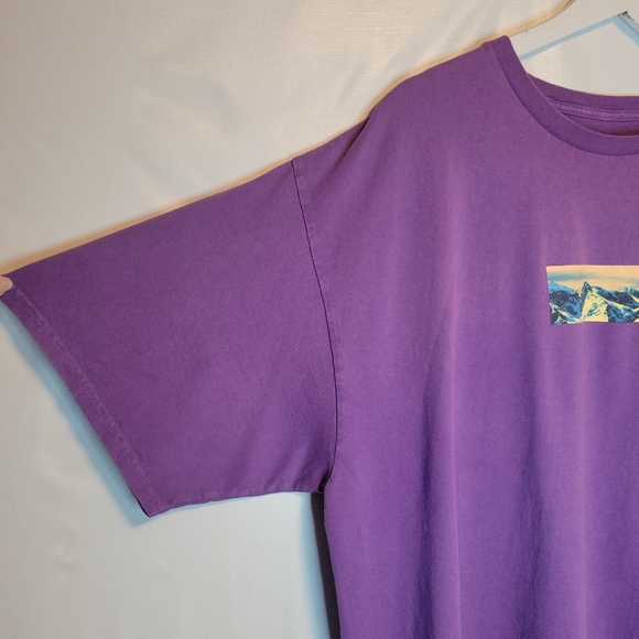 Urban Outfitters V1 Landscape Purple Relaxed Fit Men's Mountains Graphic Tee - Picture 5 of 9
